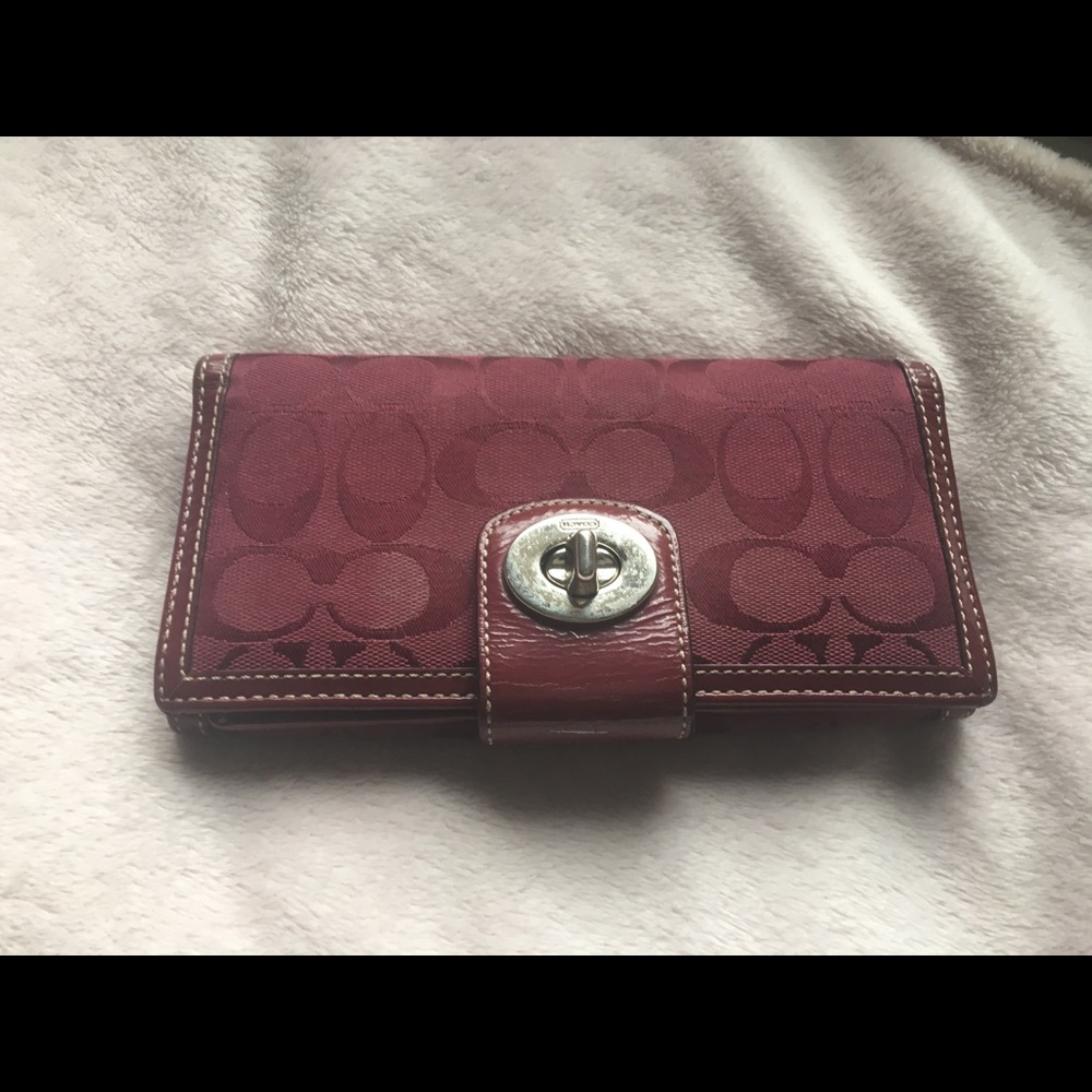 Burgundy coach wallet